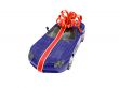 Gift isolated blue car front view