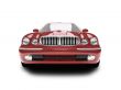 isolated red car front view