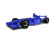 isolated blue speed car front view