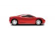 isolated red super car side view