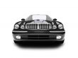 isolated black car front view 01