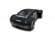 isolated black super car front view 03