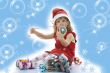 Beautiful little girl with christmas decoration