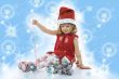 Beautiful little girl with christmas decoration