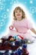 Beautiful little girl with christmas decoration