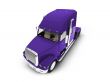 Monstertruck isolated blue front view