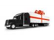 Present truck isolated black-red front view
