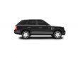 isolated black car side view