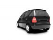 isolated black car back view