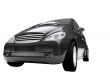 isolated black car front view 02