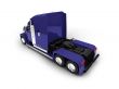 Monstertruck isolated blue back view