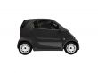 Mini isolated black car side view