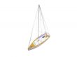 Vessel boat isolated front view