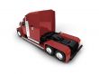 Monstertruck isolated red back view