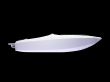 White Boat isolated side view