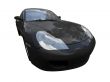 isolated black super car front view 02