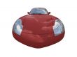 isolated red super car front view 04