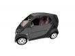 Mini isolated black car front view 01
