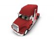 Monstertruck isolated red front view