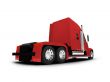 Monstertruck isolated red back view