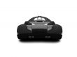 isolated black super car back view 02