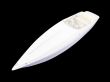 White Boat isolated front view