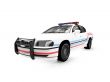 isolated police white car front view 01