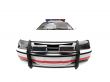 isolated police white car front view 02