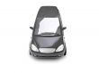 isolated black car top view