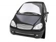 isolated black car front view 04