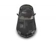 isolated black super car top view