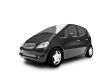 isolated black car front view 03