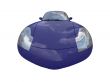 isolated blue super car front view 04