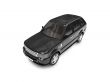 isolated black car front view 03