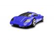isolated blue super car front view