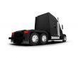 Monstertruck isolated black back view