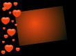 Card with red hearts