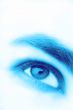 Man`s eye blue color