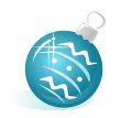 blue christmas ball