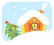 house and fur-tree