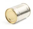 food tin can on white