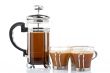 Three cups and coffee pot