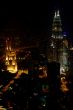 aerial view of Kuala Lumpur at night