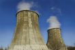 smoking chimneys on blue sky background