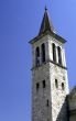 Church steeple of stone