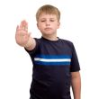 stop. young boy