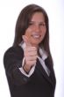 Optimistic businesswoman