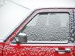 Red snow car