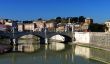 Old bridge and panorama of Rome