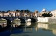 Panorama of Rome from Tiber river